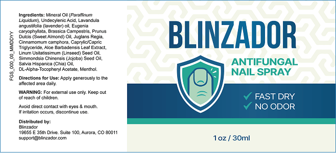 Blinzador supplement facts label