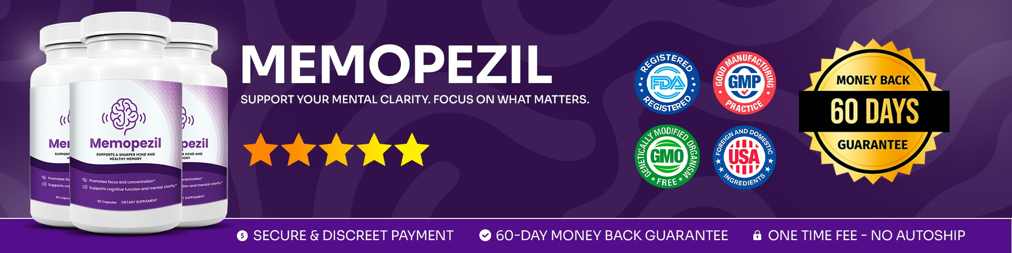 Memopezil promotional banner