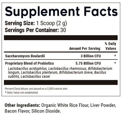 NativeGut supplement facts label